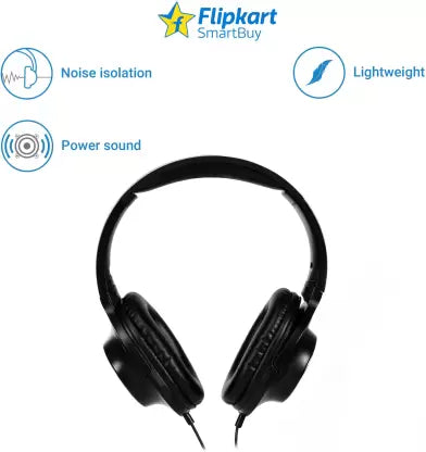 Flipkart SmartBuy Foldable Wired Headphone (Black, On the Ear) Flipkart SmartBuy Foldable Wired Headphone (Black, On the Ear)
